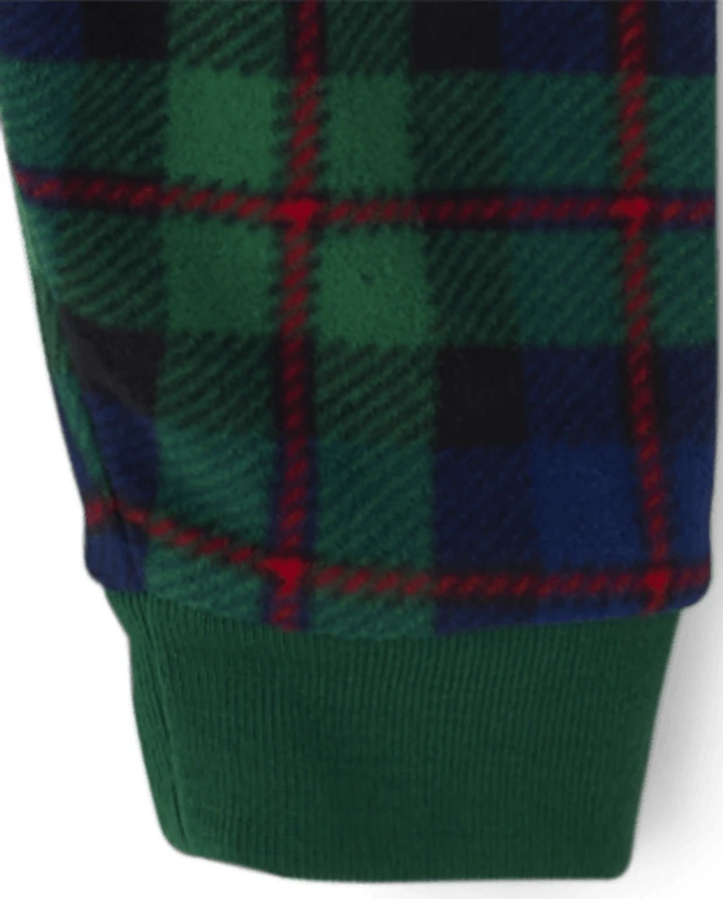 Baby And Toddler Matching Family Tartan Plaid Microfleece Pajamas