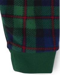 Baby And Toddler Matching Family Tartan Plaid Microfleece Pajamas