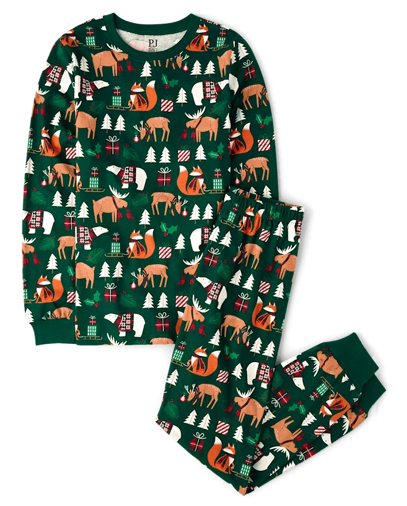Adult Matching Family Animal Cotton Pajamas