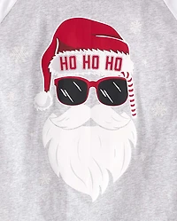 Adult Matching Family Glow Santa Sunglasses Cotton Pajamas