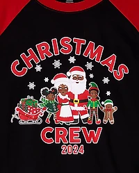 Adult Matching Family Christmas Crew 2024 Cotton Pajamas