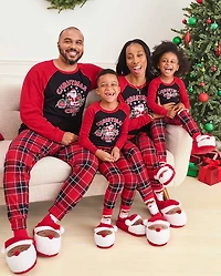 Kids Matching Family Christmas Crew 2024 Snug Fit Cotton Pajamas