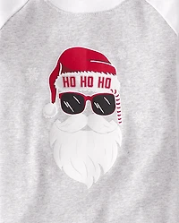 Kids Matching Family Glow Santa Sunglasses Snug Fit Cotton Pajamas