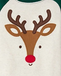 Baby And Toddler Reindeer Face Snug Fit Cotton Pajamas