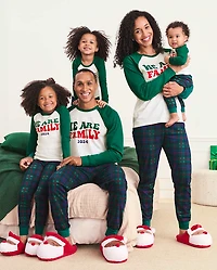 Baby And Toddler Matching Family We Are Family 2024 Snug Fit Cotton Pajamas