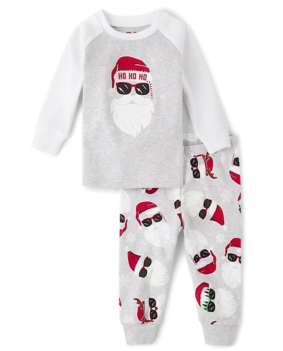 Baby And Toddler Matching Family Glow Santa Sunglasses Snug Fit Cotton Pajamas