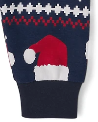 Pyjamas en coton ajustés assortis pour bébés et jeunes enfants, collection Père Noël 2024