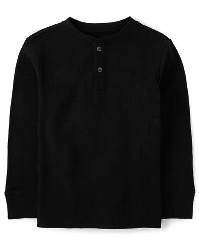 Boys Thermal Henley Top