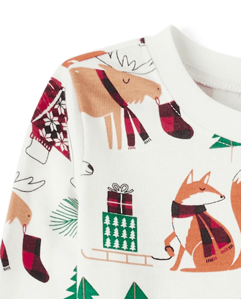 Kids Matching Family Animal Snug Fit Cotton Pajamas