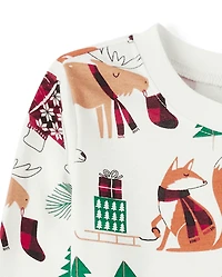 Kids Matching Family Animal Snug Fit Cotton Pajamas