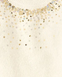 Girls Sequin Sweater Dress