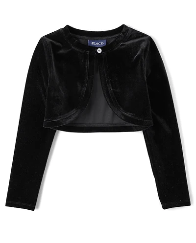 Girls Velour Shrug