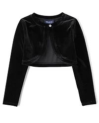 Girls Velour Shrug