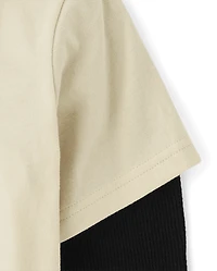 Boys Graphic Layered Top