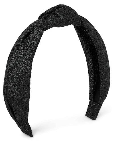 Girls Top Knot Velour Headband
