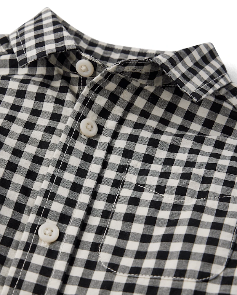 Baby And Toddler Boys Dad Me Print Poplin Button Up Shirt