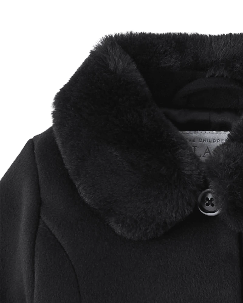 Toddler Girls Bow Coat