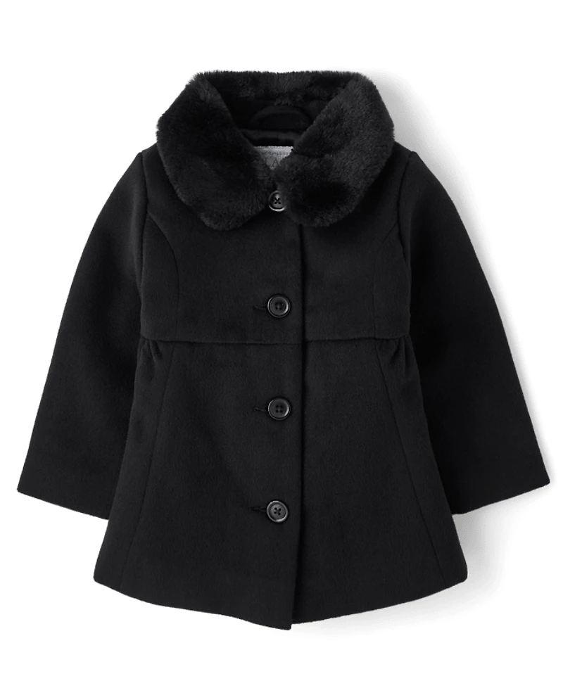 Toddler Girls Bow Coat