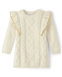 Baby And Toddler Girls Cable Knit Sweater Dress