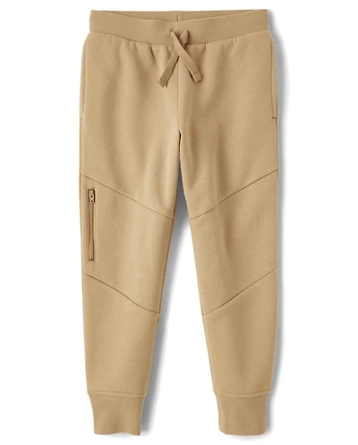 Boys Side Zip Premium Fleece Jogger Pants
