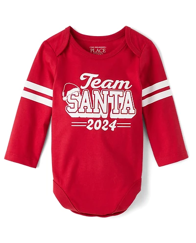 Baby Matching Family Team Santa 2024 Graphic Bodysuit