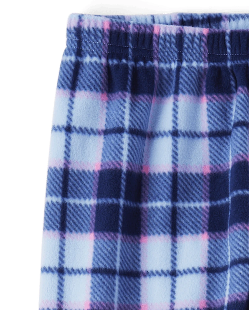 Girls Plaid Microfleece Pajama Pants