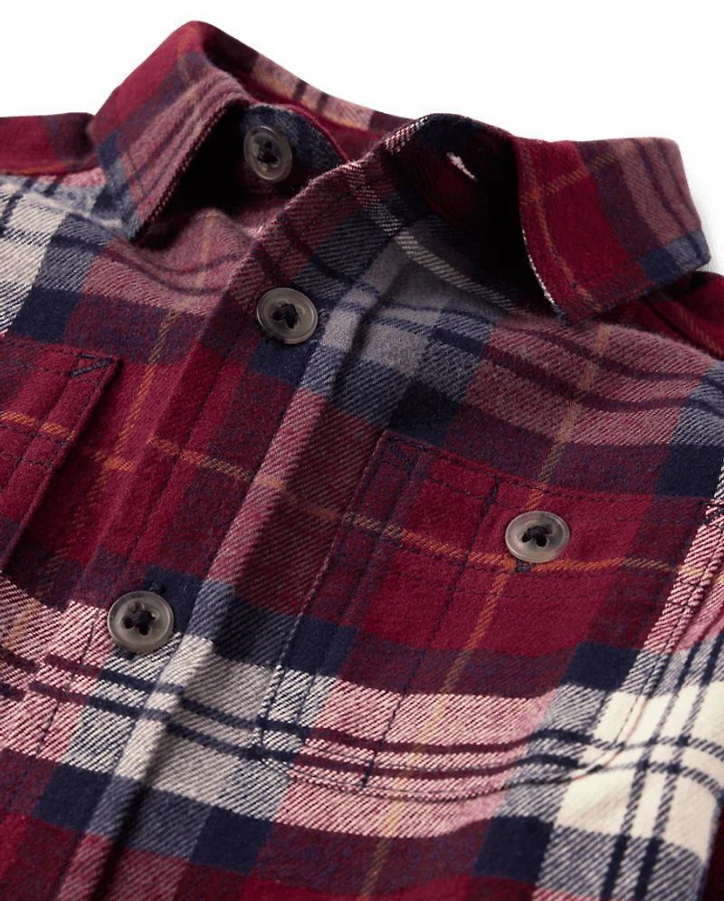 Baby And Toddler Boys Plaid Flannel Button Up Shirt