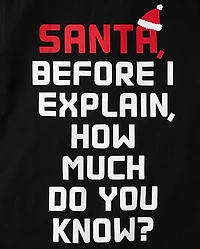Boys Santa Explain Graphic Tee