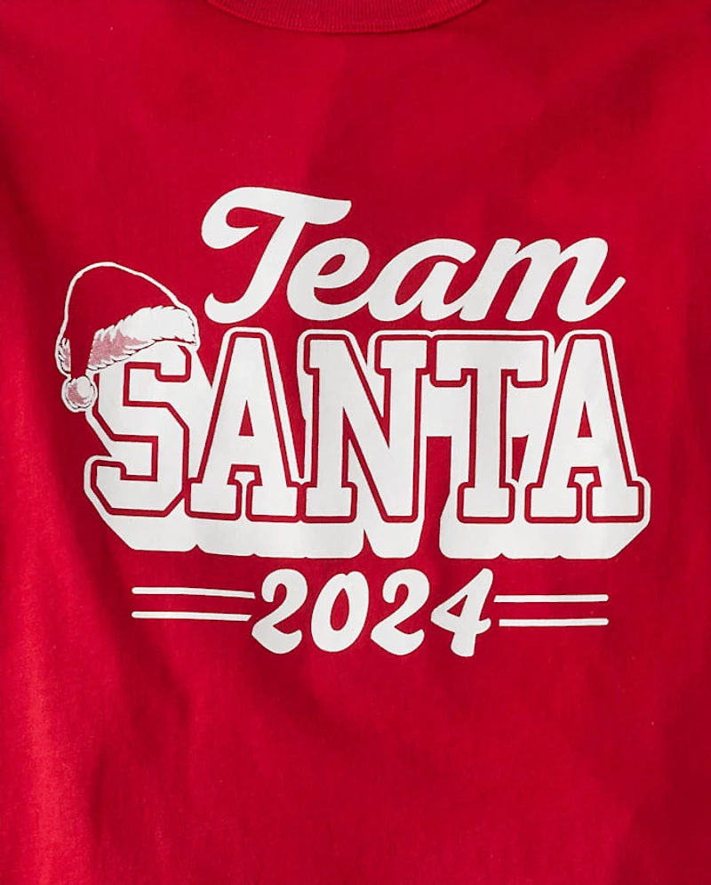 Kids Matching Family Team Santa 2024 Graphic Tee