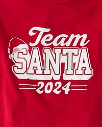 Kids Matching Family Team Santa 2024 Graphic Tee