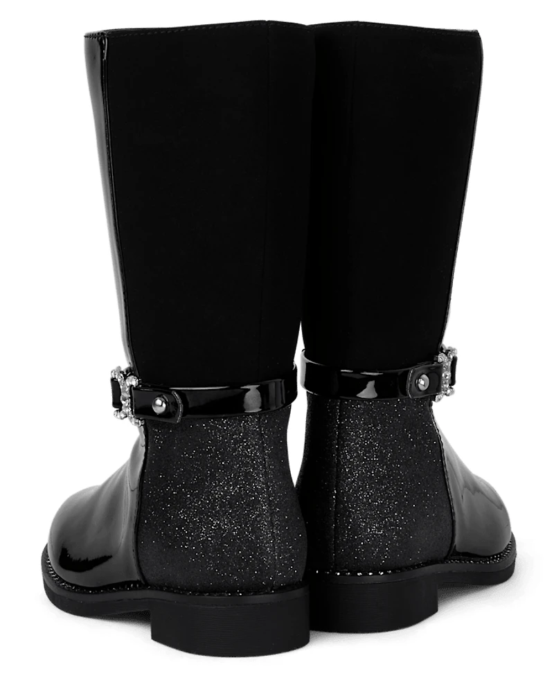 Toddler Girls Jeweled Buckle Tall Boots