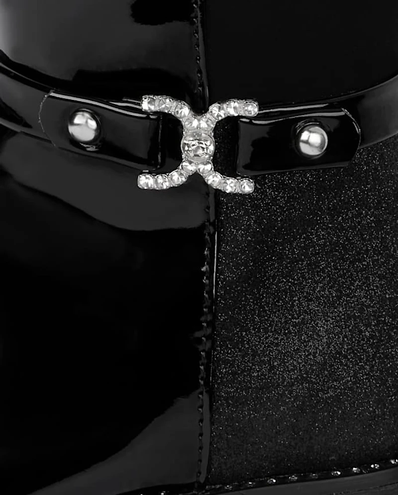 Toddler Girls Jeweled Buckle Tall Boots