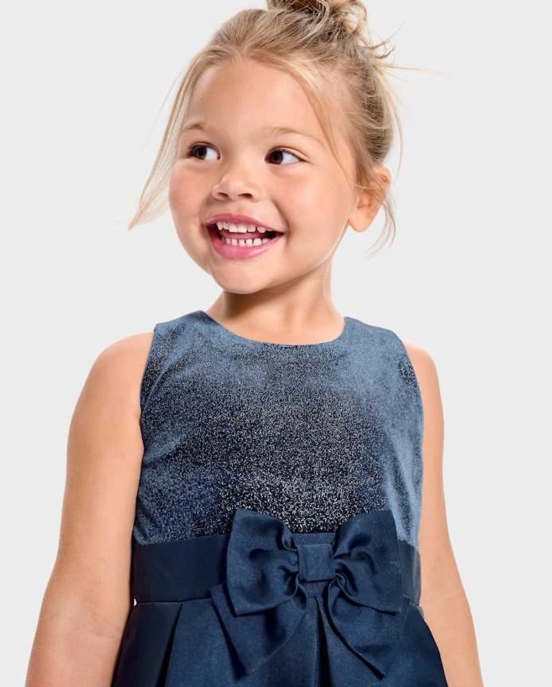 Baby And Toddler Girls Foil Dot Fit Flare Dress