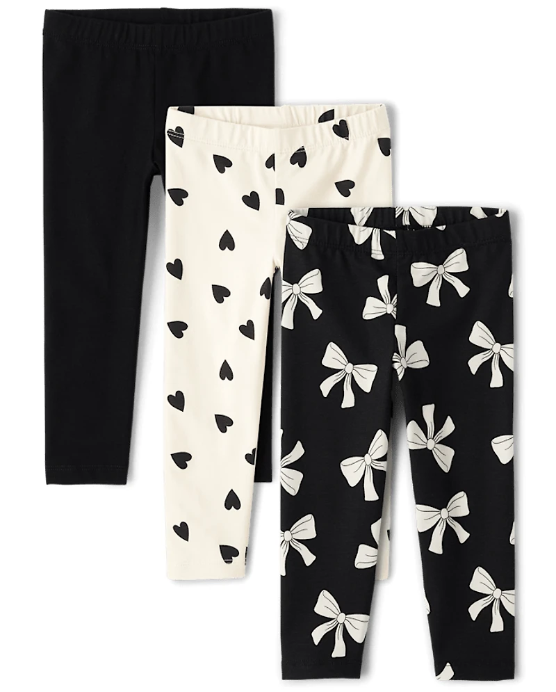 Toddler Girls Print Leggings 3-Pack