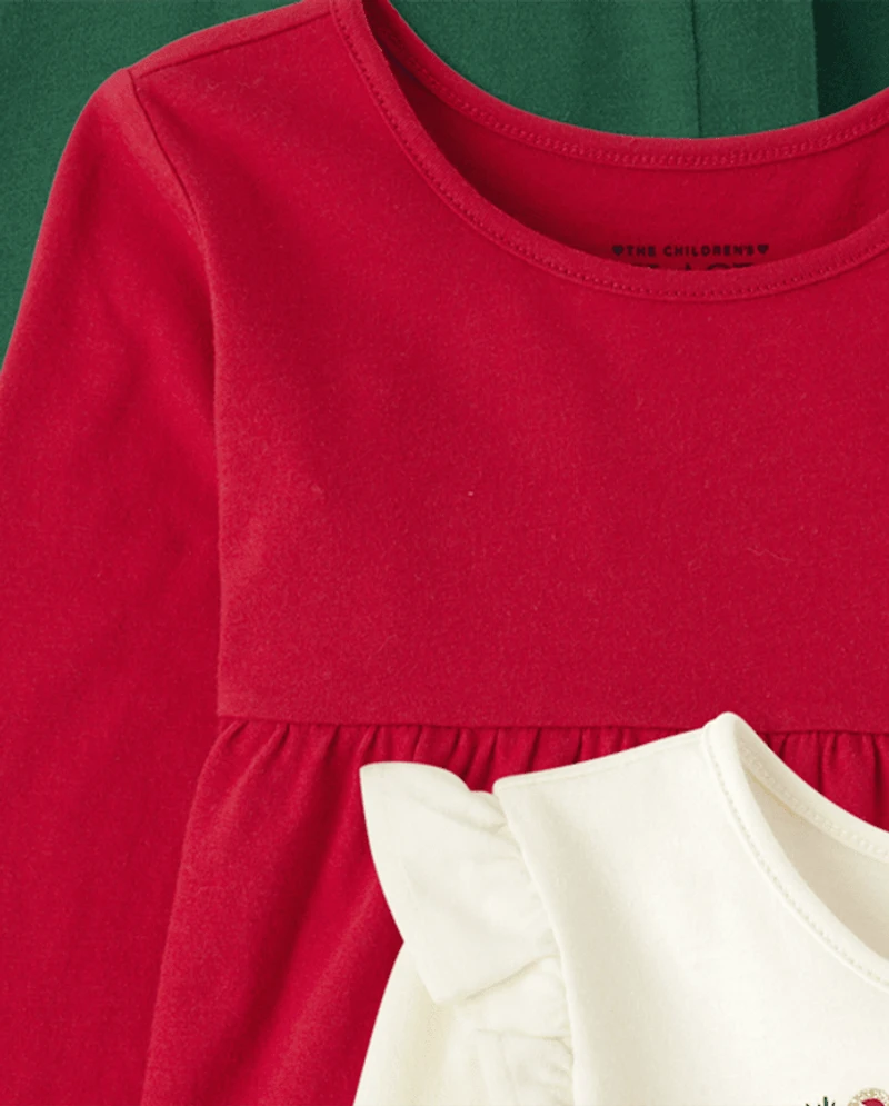 Baby And Toddler Girls Joy Top 3-Pack