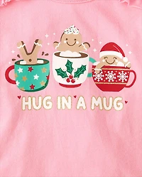 Toddler Girls Christmas Mug 2-Piece Outfit Set