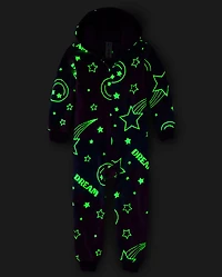 Girls Glow Icon Sherpa One Piece Pajamas