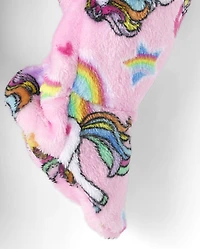 Baby And Toddler Girls Unicorn Footed One Piece Pajamas - Cozy Fleece