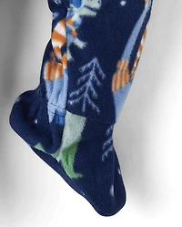 Baby And Toddler Boys Dino Microfleece Footed One Piece Pajamas