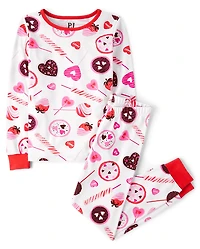 Girls Candy Snug Fit Cotton Pajamas