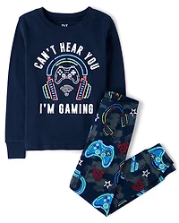 Pyjama ajusté en coton Glow Gamer pour garçons