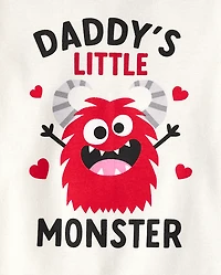 Pyjama en coton ajusté « Monstre de papa » pour bébés et petits garçons