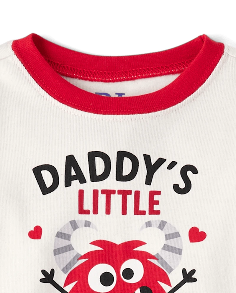Baby And Toddler Boys Daddy's Monster Snug Fit Cotton Pajamas