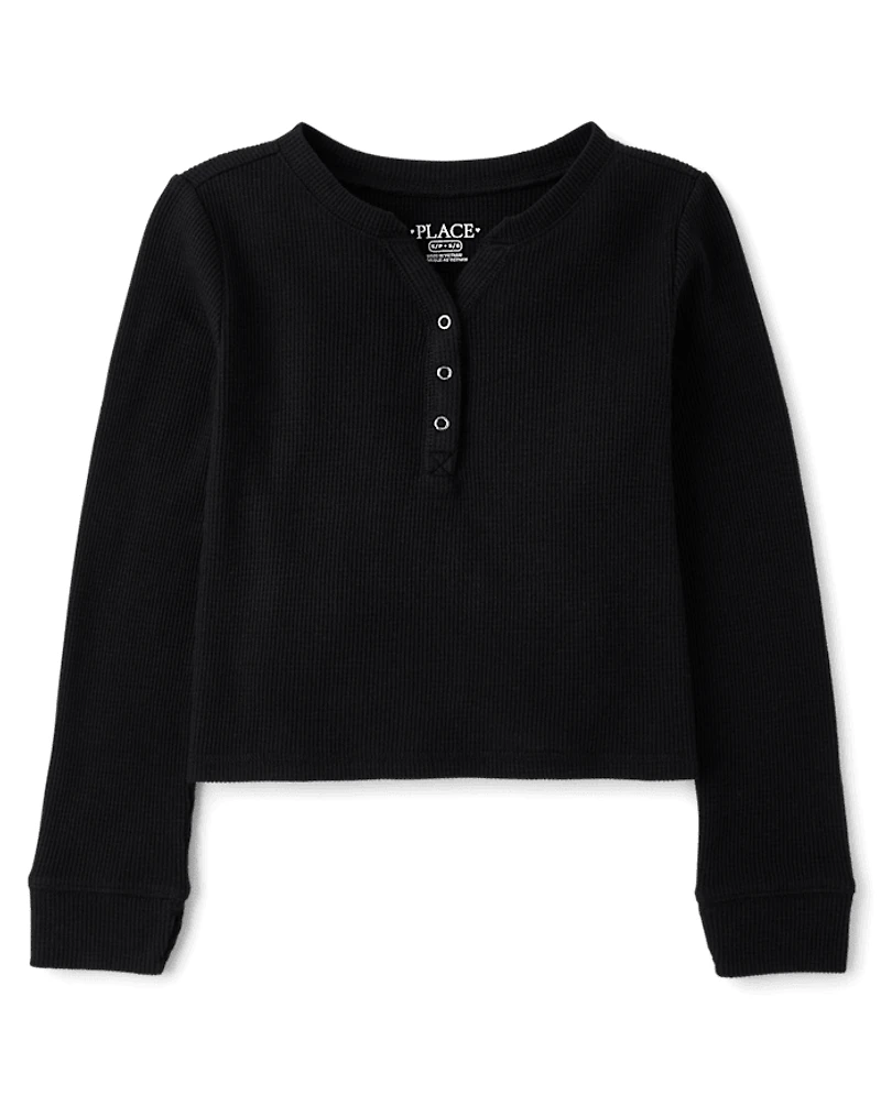 Haut Henley thermique pour filles