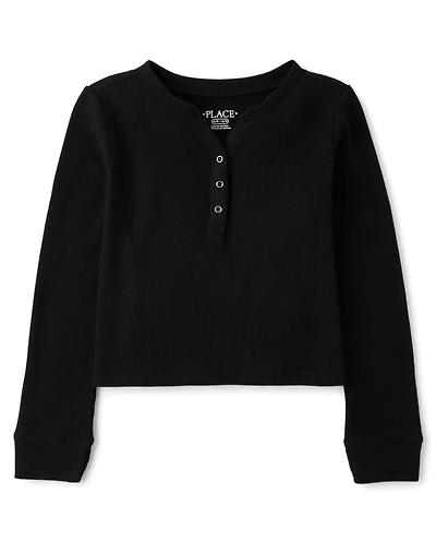 Haut Henley thermique pour filles