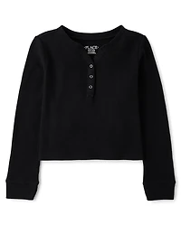 Haut Henley thermique pour filles