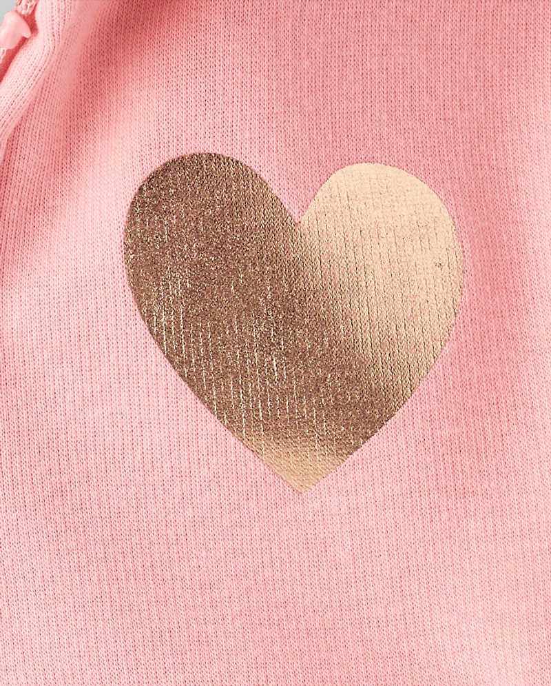 Girls Graphic Cozy Zip Up Hoodie