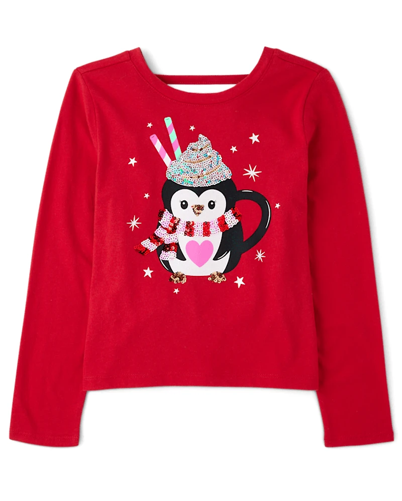 Fille Paillettes Penguin Mug Bar Back Top