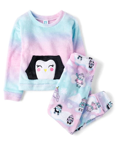 Girls Penguin Pajamas - Cozy Fleece