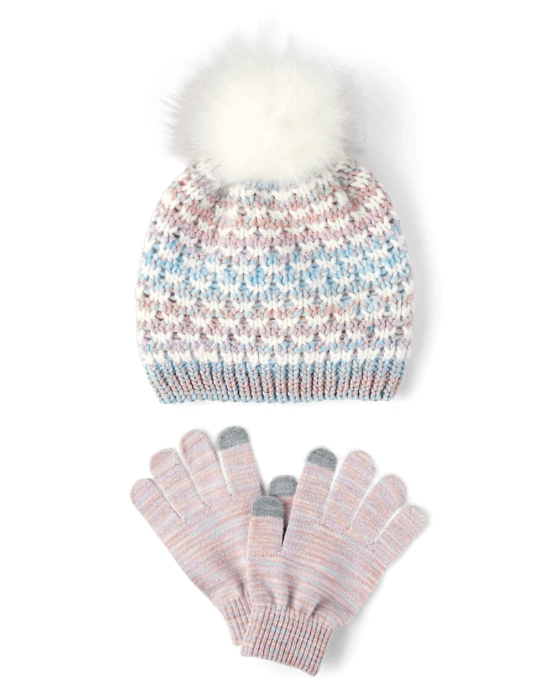 Girls Space Dye 2-Piece Cold Weather Set